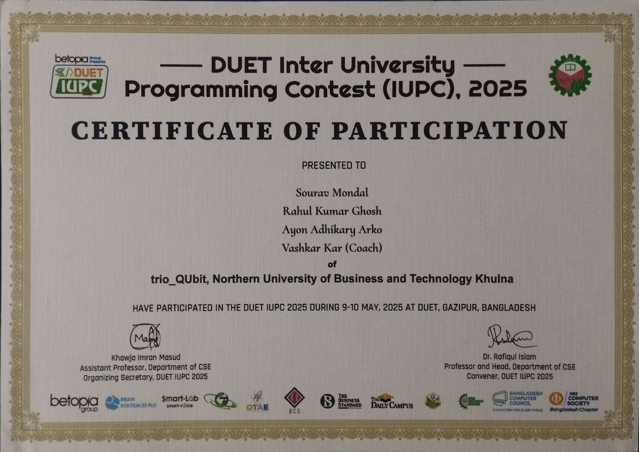 Certificate 11