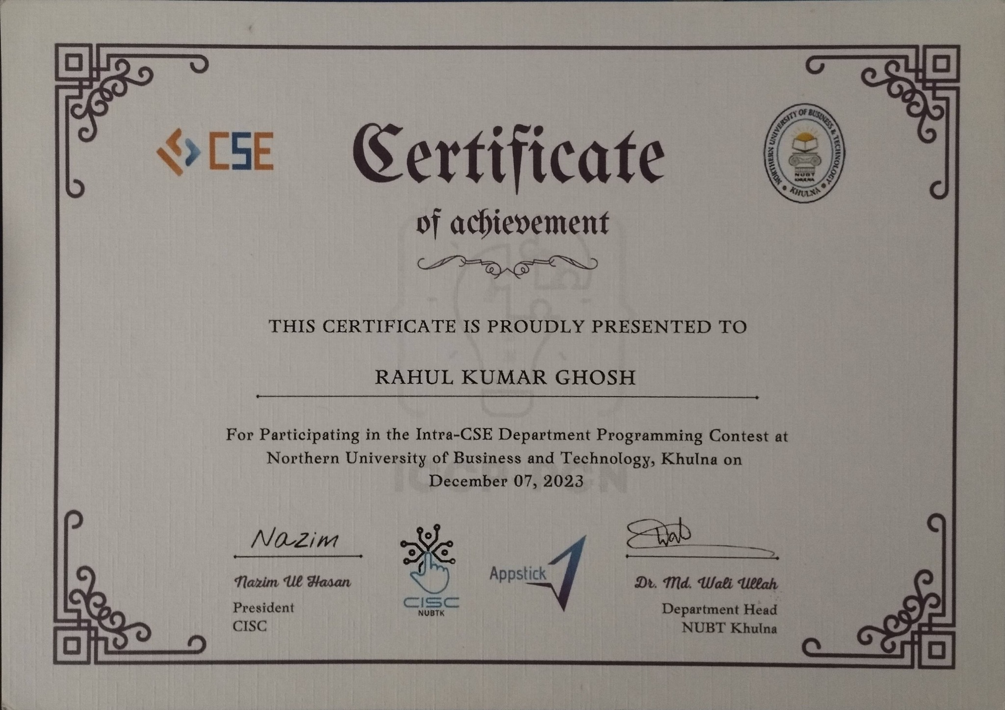 Certificate 13