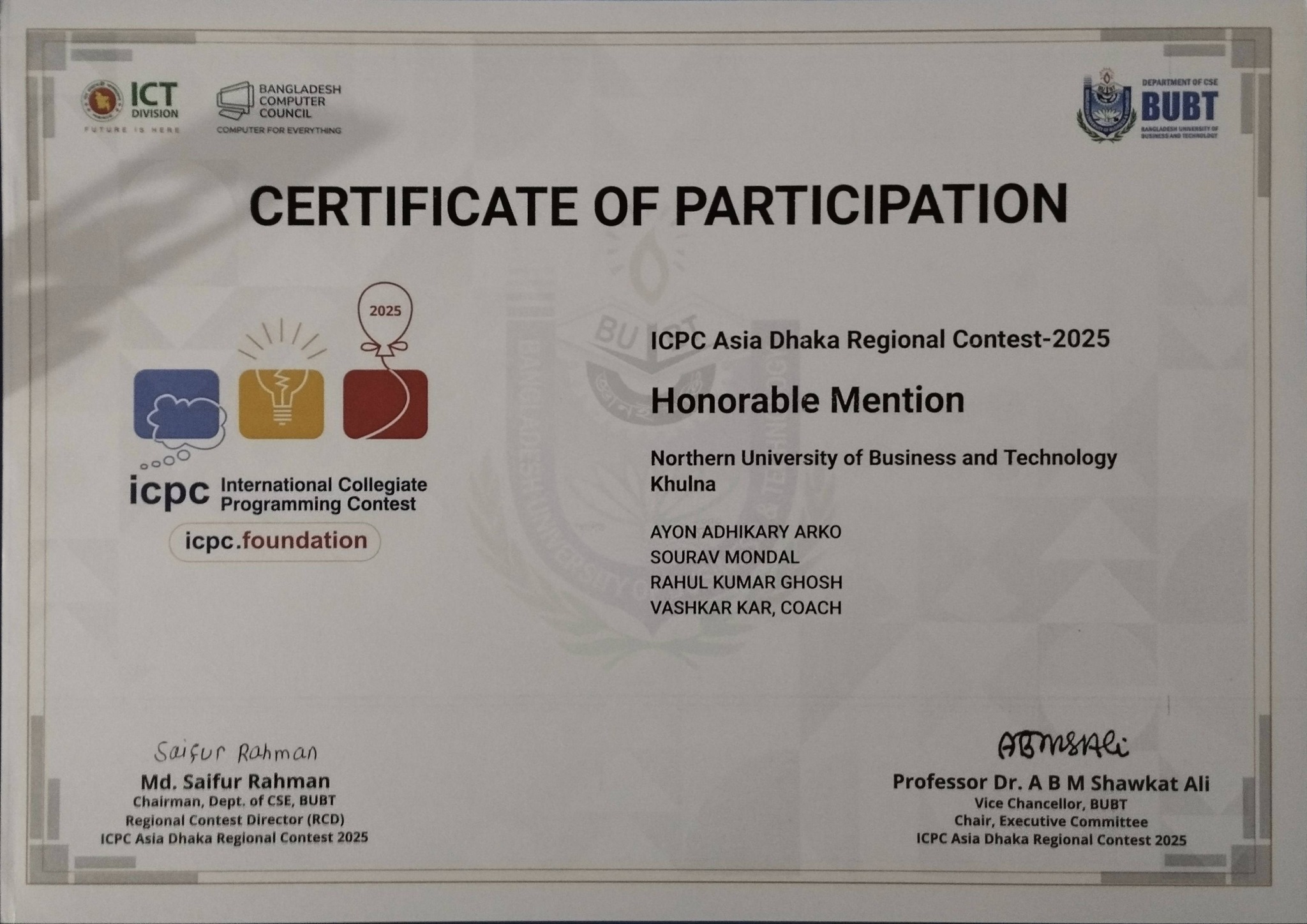 Certificate 9